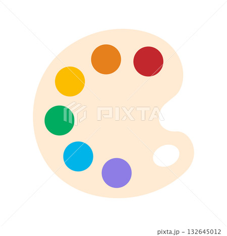 Palette with paint strokes. Isolated white background. Vector illustration Palette with paint strokes. Isolated white background. Vector illustration 132645012