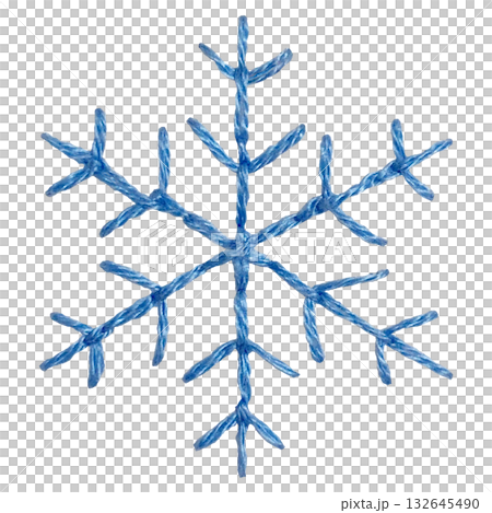 【雪花】手工刺繡插畫材料 132645490