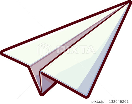 シンプルな紙飛行機のイラスト 132646261