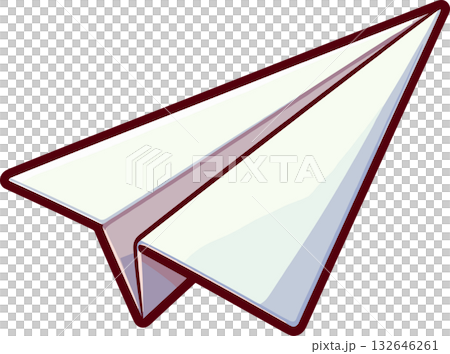 シンプルな紙飛行機のイラスト 132646261