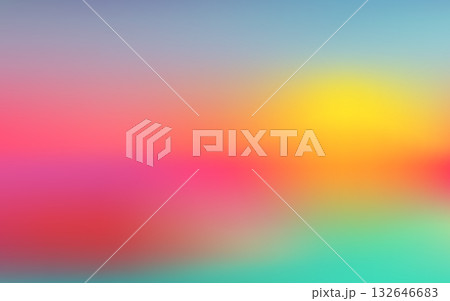 Soft blurred gradient in bright pink, yellow, blue, and turquoise tones vector Soft blurred gradient in bright pink, yellow, blue, and turquoise tones vector 132646683