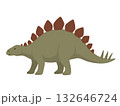 恐竜　ステゴサウルスのイラスト 132646724