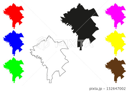 Comitan city (United Mexican States, Mexico, Chiapas State) map vector illustration, scribble sketch Comitan de Dominguez map Comitan city (United Mexican States, Mexico, Chiapas State) map vector illustration, scribble sketch Comitan de Dominguez map 132647002
