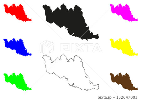 Cordoba city (United Mexican States, Mexico, Veracruz State) map vector illustration, scribble sketch Heroica Cordoba map 132647003