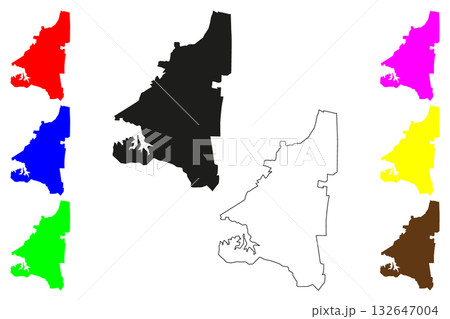 Cuautitlan Izcalli city (United Mexican States, Mexico, Mexico State) map vector illustration, scribble sketch Cuautitlan Izcalli map Cuautitlan Izcalli city (United Mexican States, Mexico, Mexico State) map vector illustration, scribble sketch Cuautitlan Izcalli map 132647004