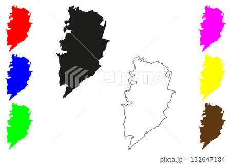 Naucalpan city (United Mexican States, Mexico, Mexico State) map vector illustration, scribble sketch Naucalpan de Juarez map 132647184