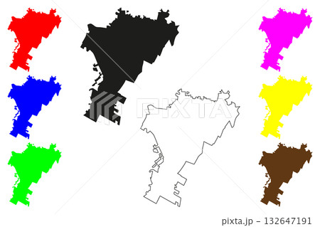 Pachuca city (United Mexican States, Mexico, Hidalgo State) map vector illustration, scribble sketch Njunthe or Pachuca de Soto map Pachuca city (United Mexican States, Mexico, Hidalgo State) map vector illustration, scribble sketch Njunthe or Pachuca de Soto map 132647191