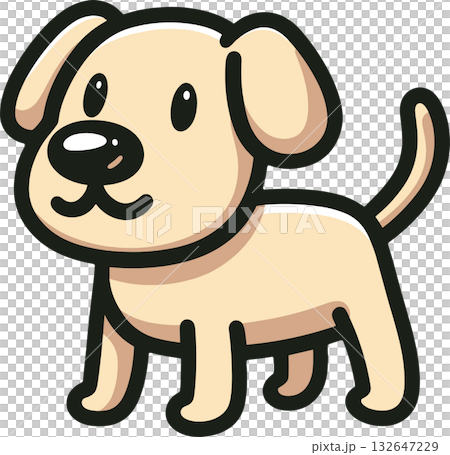 一條逗人喜愛的狗的例證 一條逗人喜愛的狗的例證 132647229