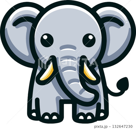 かわいい象のアイコン かわいい象のアイコン 132647230