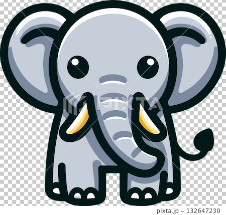 かわいい象のアイコン かわいい象のアイコン 132647230