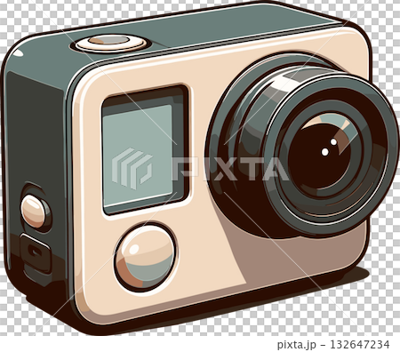 アクションカメラのイラスト 132647234