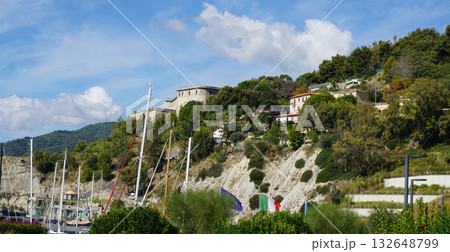 Yachts at Cala del Forte is marina located in Ventimiglia, Italy 132648799