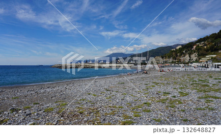 The beautiful beach in Ventimiglia The beautiful beach in Ventimiglia 132648827