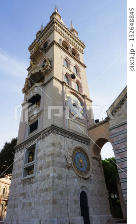 Messina. Sicily. Church of the Madonna di Montalto. The Basilica is located on the hill Caperino and is visible from almost everywhere Messina. Sicily. Church of the Madonna di Montalto. The Basilica is located on the hill Caperino and is visible from almost everywhere 132648845