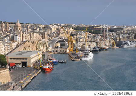 Valetta Malta Waterfront on the Grand Harbour 132648962