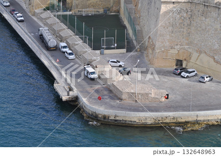 Valetta Malta Waterfront on the Grand Harbour 132648963