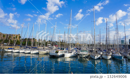 Port Vell in Barcelona, Spain on Barcelona Port Vell in Barcelona, Spain on Barcelona 132649006