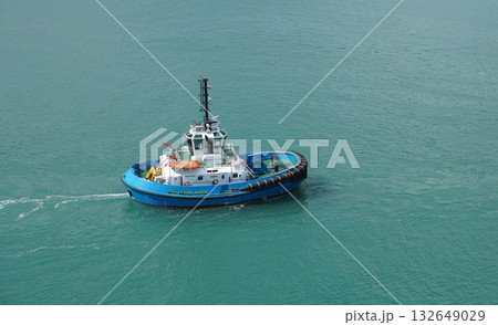 Coastal safety, salvage and rescue boat at sea 132649029