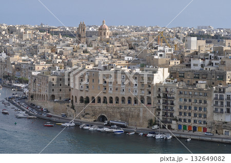Valetta Malta Waterfront on the Grand Harbour 132649082