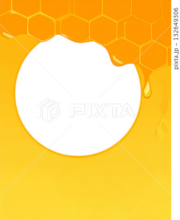 滴り落ちる黄金の蜂蜜がハニカム構造からあふれるとろける美味しさ 滴り落ちる黄金の蜂蜜がハニカム構造からあふれるとろける美味しさ 132649306