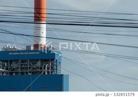 Close view of thermal power station 132651579