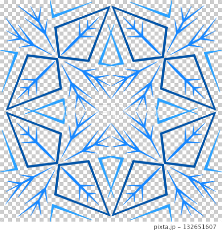 Geometric mandala pattern. Ornate blue snowflake on white background. Blue ornamental ethnic design. Stylized runes ornament Geometric mandala pattern. Ornate blue snowflake on white background. Blue ornamental ethnic design. Stylized runes ornament 132651607