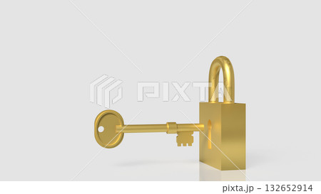 The Gold key and master for security concept 3d Rendering. The Gold key and master for security concept 3d Rendering. 132652914