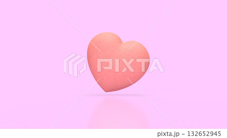 The Pink Heart and Background for Love or Romantic concept 3d Rendering. The Pink Heart and Background for Love or Romantic concept 3d Rendering. 132652945