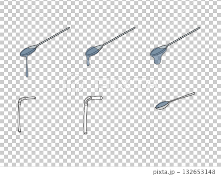 水分の薄いとろみ中間のとろみ濃いとろみととろみのレベルで使用可能な道具の絵 水分の薄いとろみ中間のとろみ濃いとろみととろみのレベルで使用可能な道具の絵 132653148