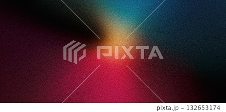 Grainy background abstract red blue yellow glowing color wave black dark backdrop, noise texture banner poster header design Grainy background abstract red blue yellow glowing color wave black dark backdrop, noise texture banner poster header design 132653174