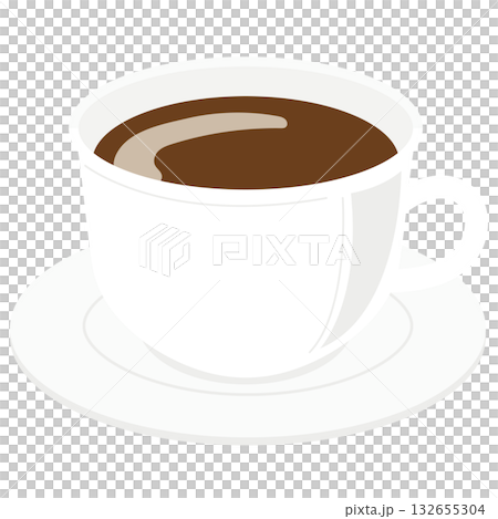 シンプルでかわいいホットコーヒーのイラスト シンプルでかわいいホットコーヒーのイラスト 132655304
