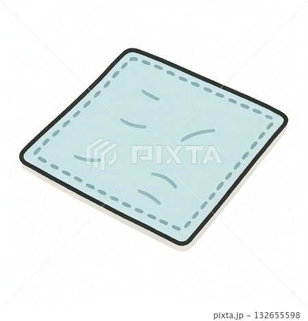 平らに広げたハンカチのかわいいアイコン 平らに広げたハンカチのかわいいアイコン 132655598