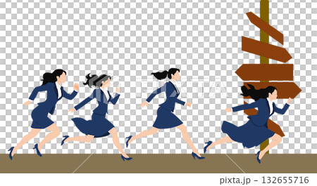 目標達成へのロードマップのイラスト 目標達成へのロードマップのイラスト 132655716