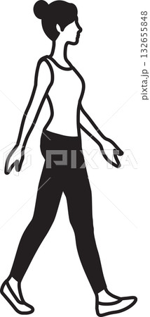 女性ウォーキング 132655848