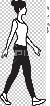 女性ウォーキング 132655848