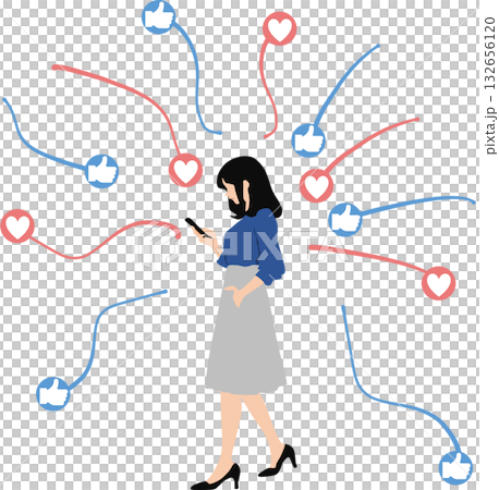 社群媒體圖形插圖 社群媒體圖形插圖 132656120