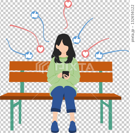 社群媒體圖形插圖 132656122