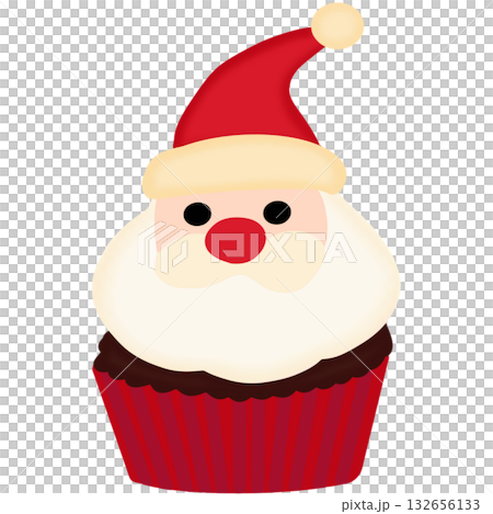 Santa cupcake  132656133
