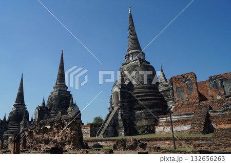 タイ アユタヤ  アユタヤ歴史公園 ワット･プラ･シーサンペットの仏塔 132656263