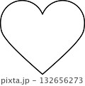 ハートのシンプルなアイコン 132656273