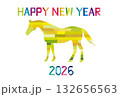2026年賀状午年黄色 132656563