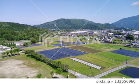 関ヶ原古戦場　笹尾山　国史跡　空撮 132656960