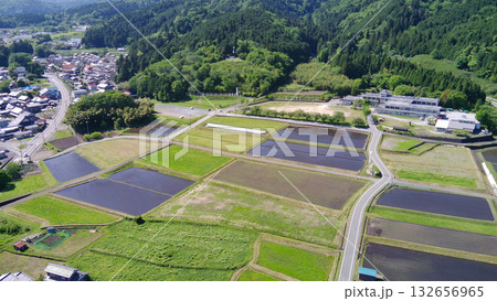 関ヶ原古戦場 石田三成 笹尾山 国史跡 空撮 関ヶ原古戦場 石田三成 笹尾山 国史跡 空撮 132656965