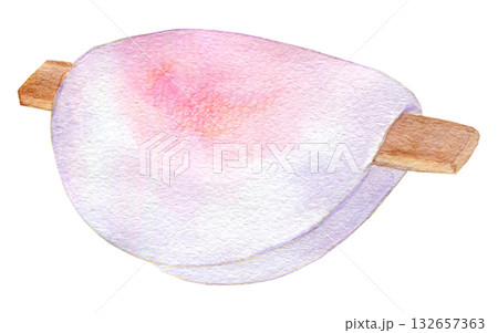 水彩イラスト 花びら餅 水彩イラスト 花びら餅 132657363