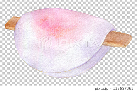 水彩イラスト 花びら餅 水彩イラスト 花びら餅 132657363