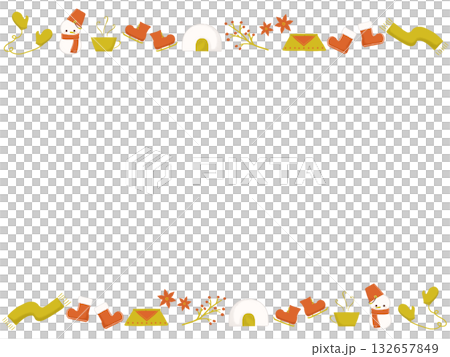 Cute winter material frame Cute winter material frame 132657849