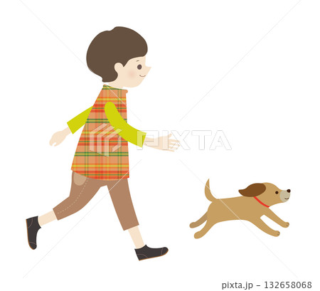 犬と子ども 132658068