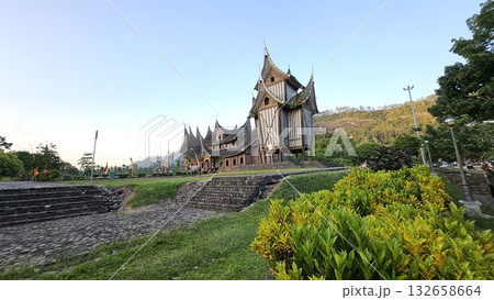 This is traditional house name Rumah Gadang Pagaruyung This is traditional house name Rumah Gadang Pagaruyung 132658664