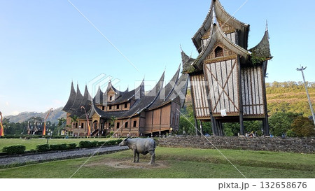 This is traditional house name Rumah Gadang Pagaruyung This is traditional house name Rumah Gadang Pagaruyung 132658676