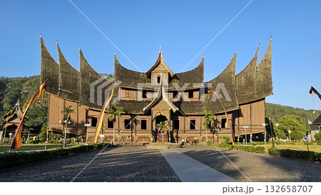This is traditional house name Rumah Gadang Pagaruyung This is traditional house name Rumah Gadang Pagaruyung 132658707